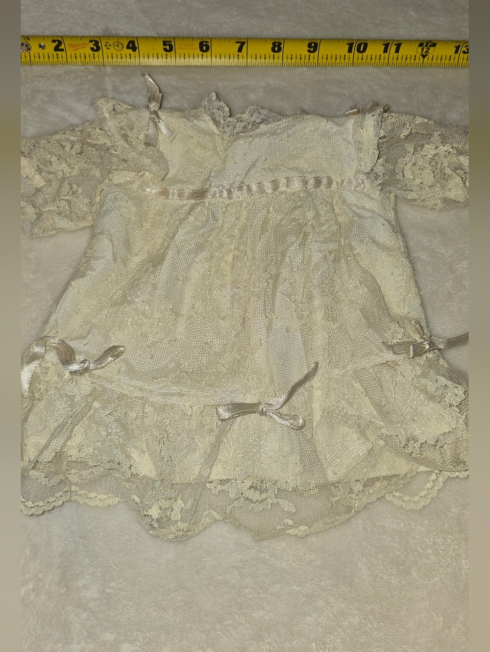 Vintage Doll Cabbage Patch Kids Ivory Lace Communion Wedding Dress Clothes